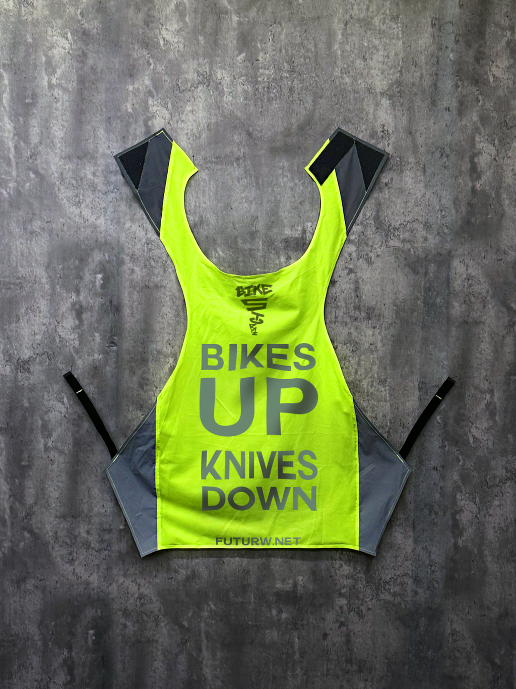 Bikes Up Knives Down l HI-VIS Yellow