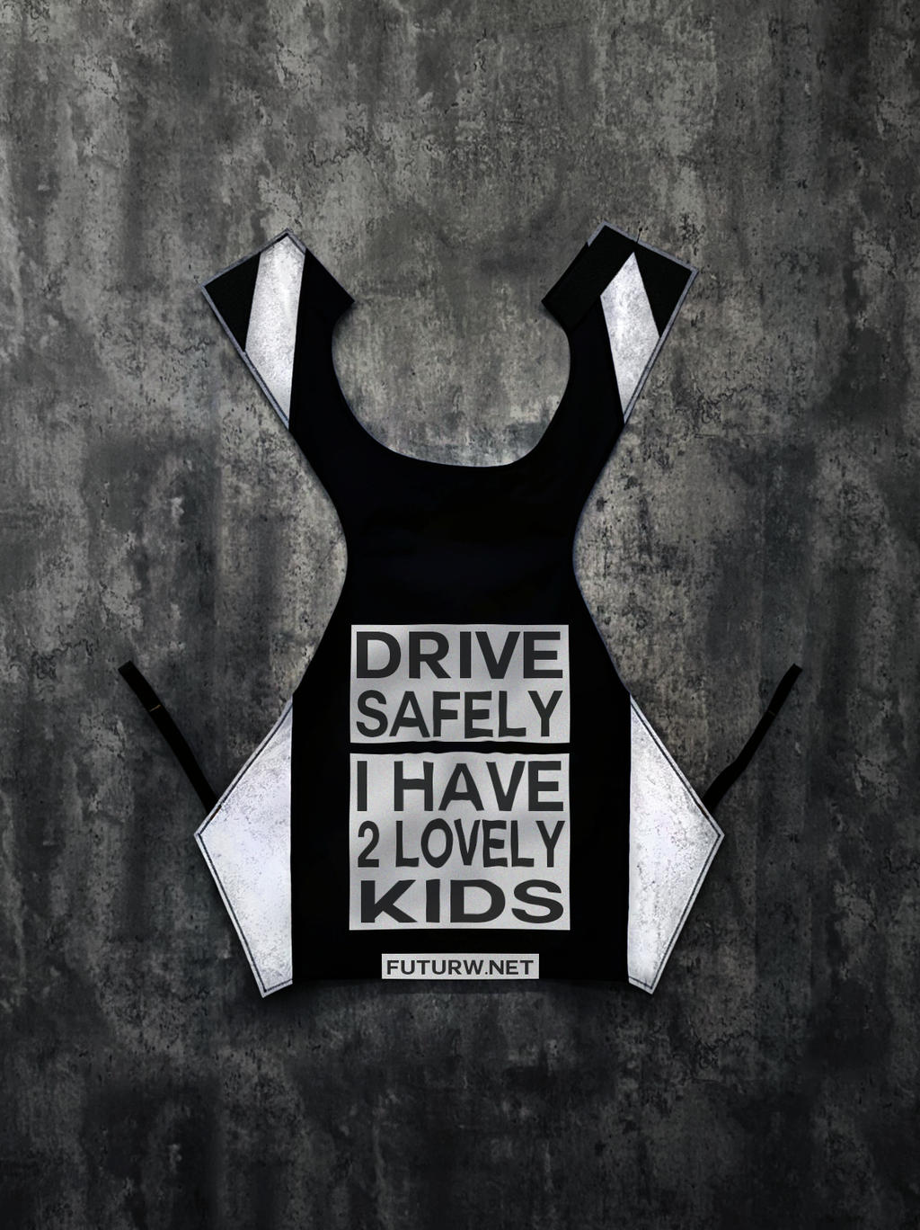 Drive Safely I Have 2 Lovely Kids l Denim Blue l Inverted