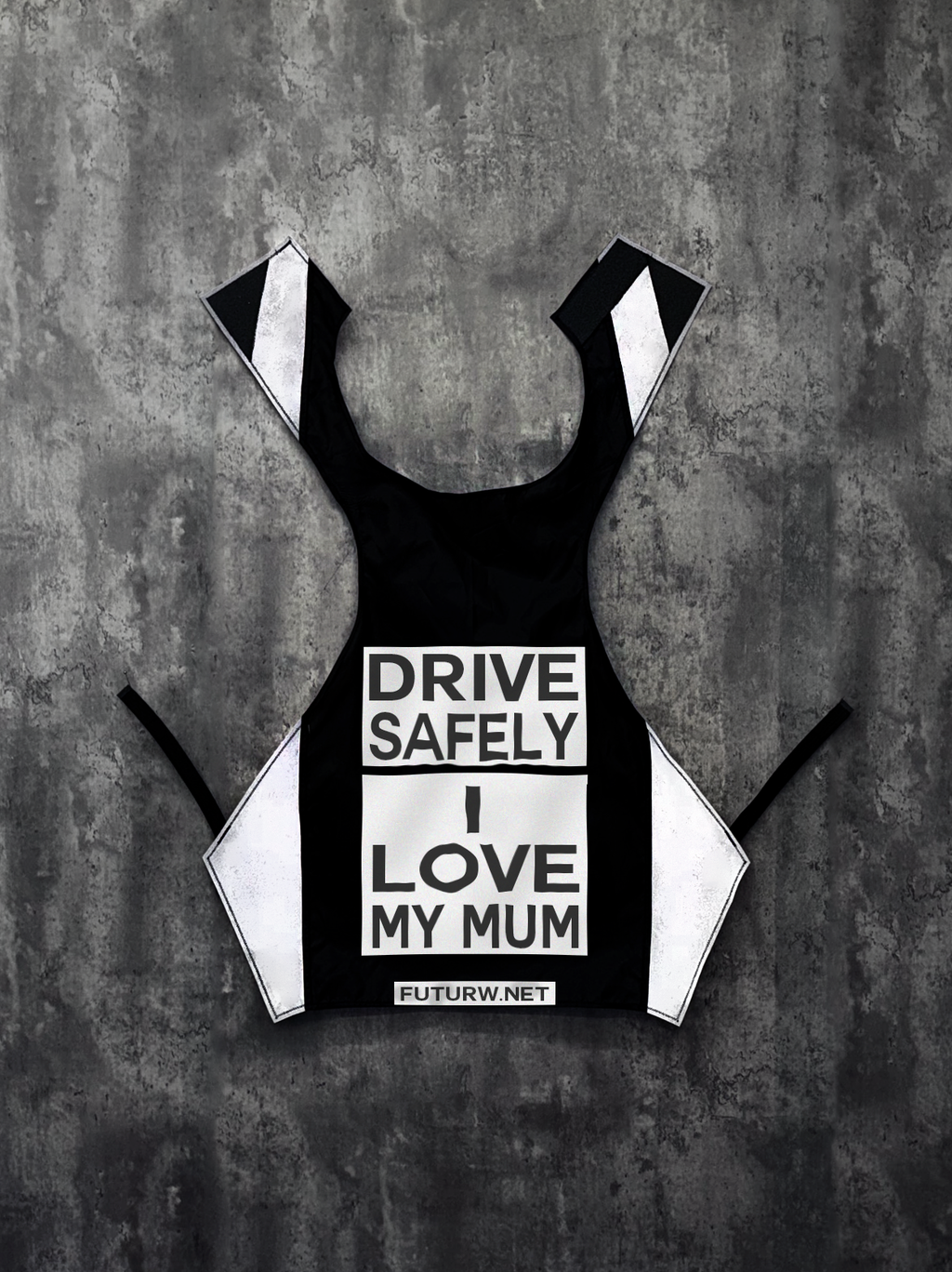 Drive Safely I Love My Mum l Stealth Black l Inverted