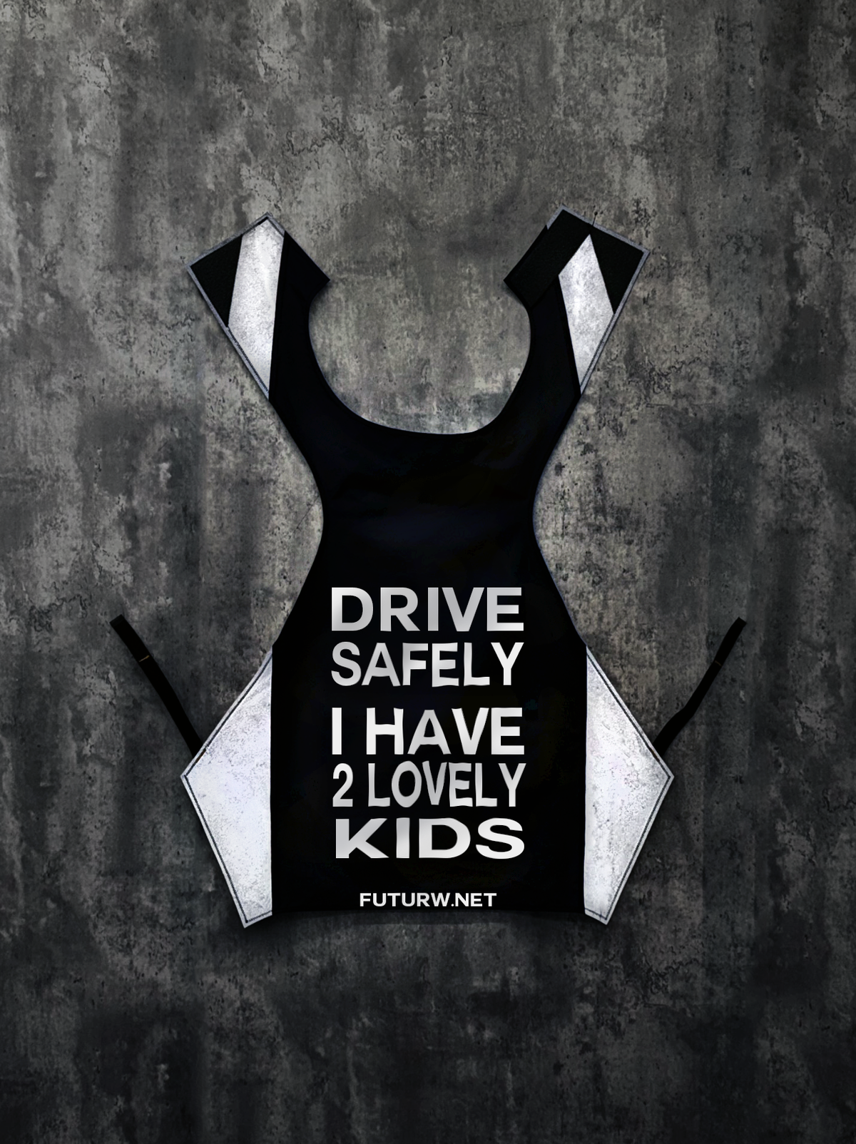 Drive Safely I Have 2 Lovely Kids l Denim Blue