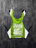 Keep 2m Away I Have To Dodge Potholes l HI-VIS Yellow l Inverted
