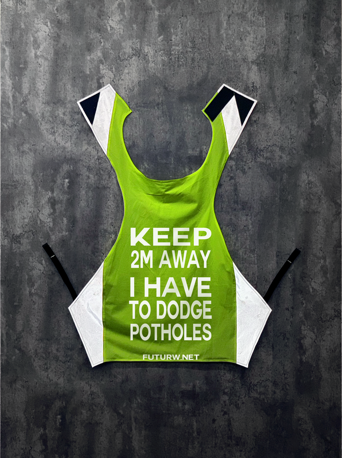 Keep 2m Away I Have To Dodge Potholes l HI-VIS Yellow