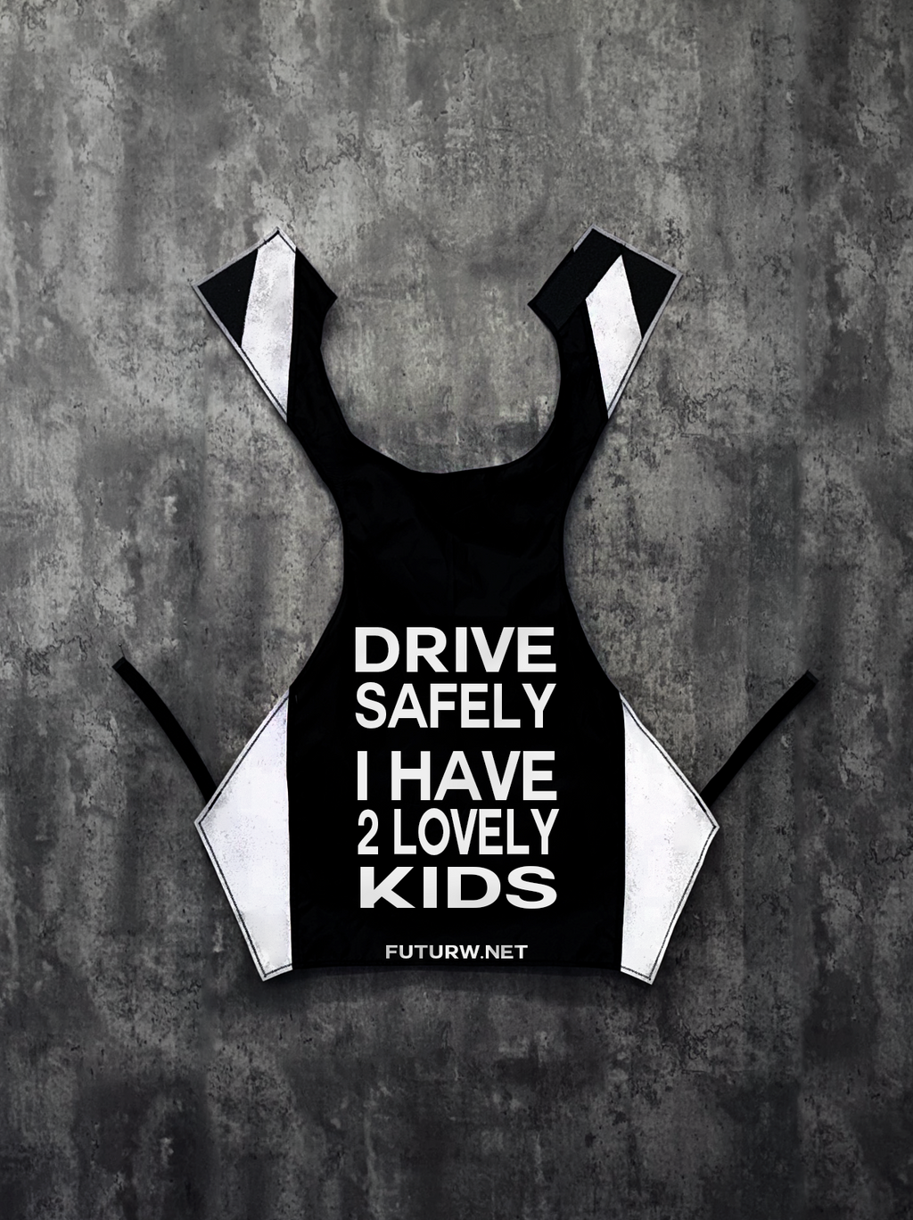 Drive Safely I Have 2 Lovely Kids l Stealth Black